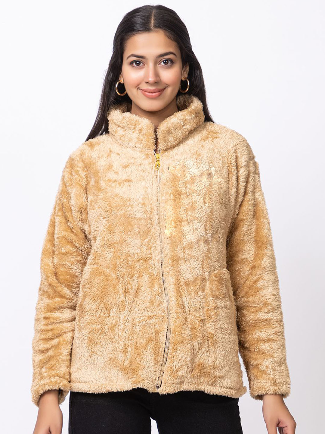 RG BY S.S. Clothing Women Stand Collar Solid Lightweight Puffer Jacket