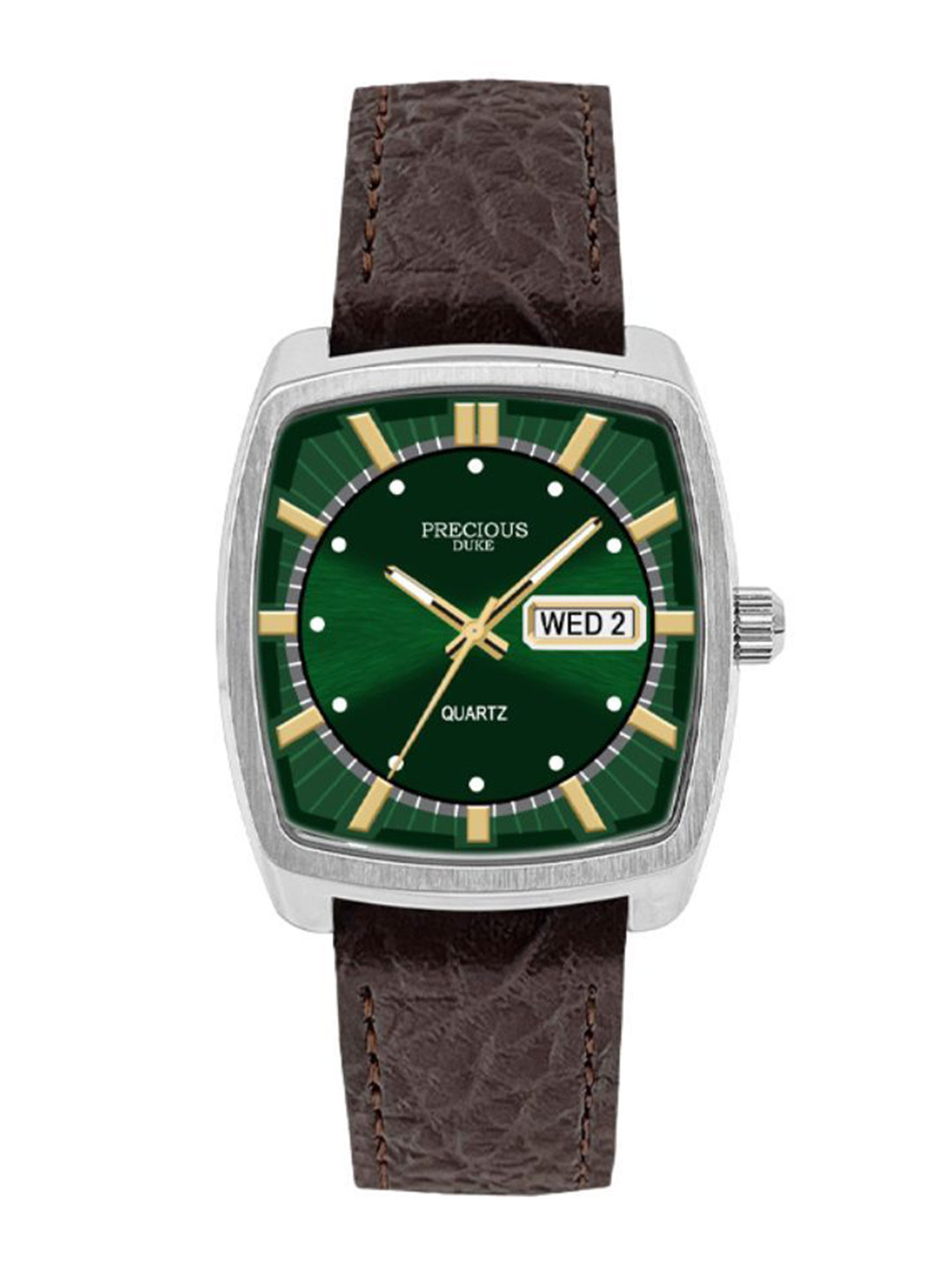 Precious Duke Men Leather Straps Analogue Watch PD_860065157368_Green_52