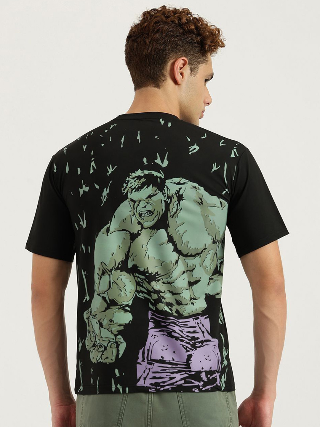 HSNT Men Graphic Printed Round Neck Cotton Oversized T-shirt