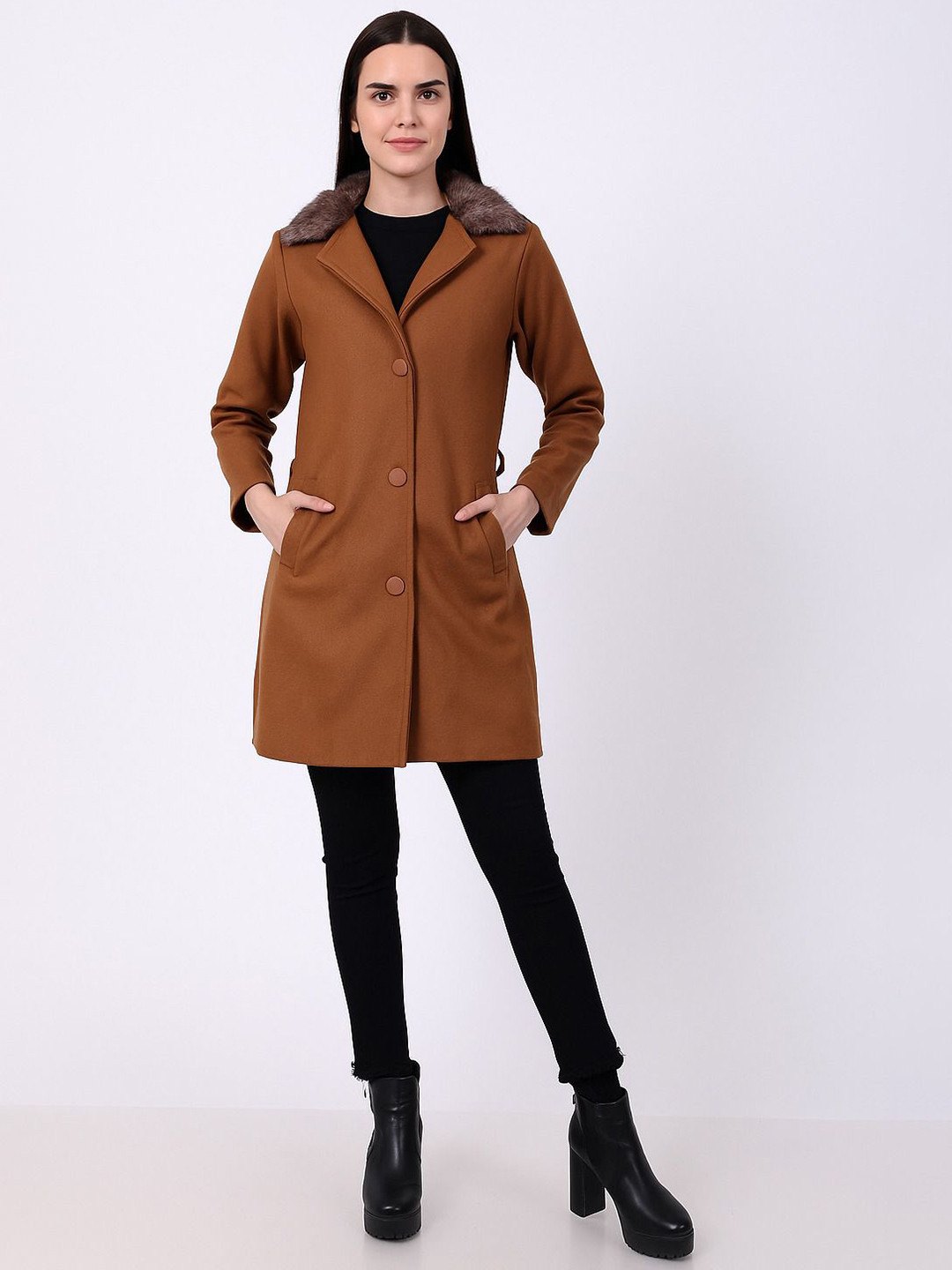 ORIEX THE ORIGINAL FASHION Women Single Breasted Spread Collar Trench Coat
