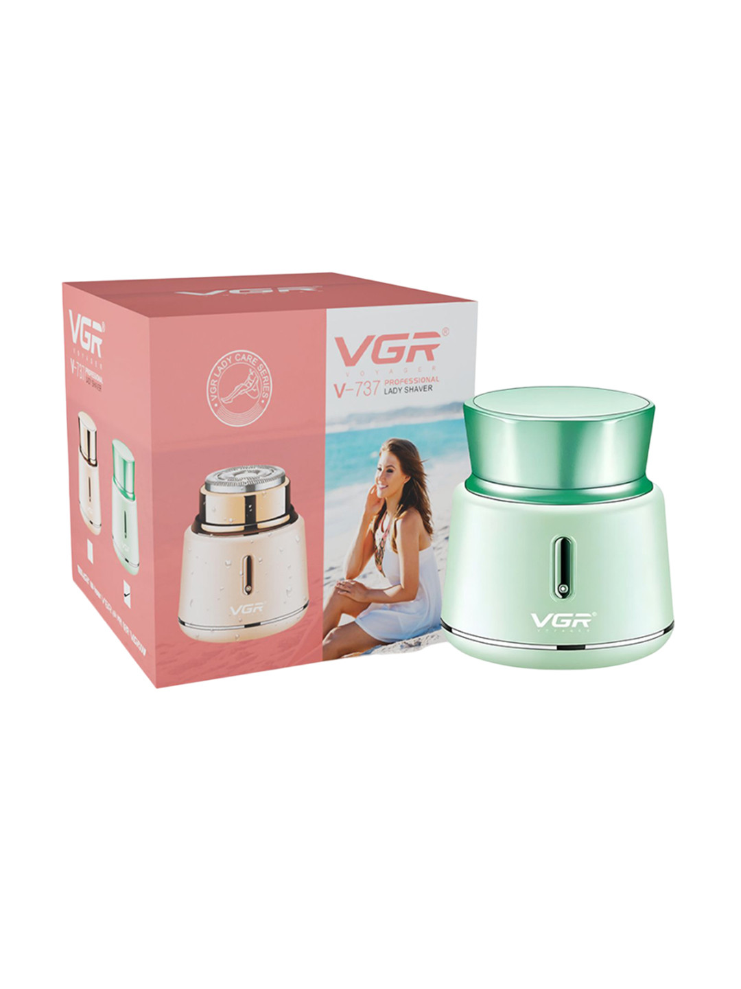 VGR V-737 Professional Rechargeable Lady Shaver - Green