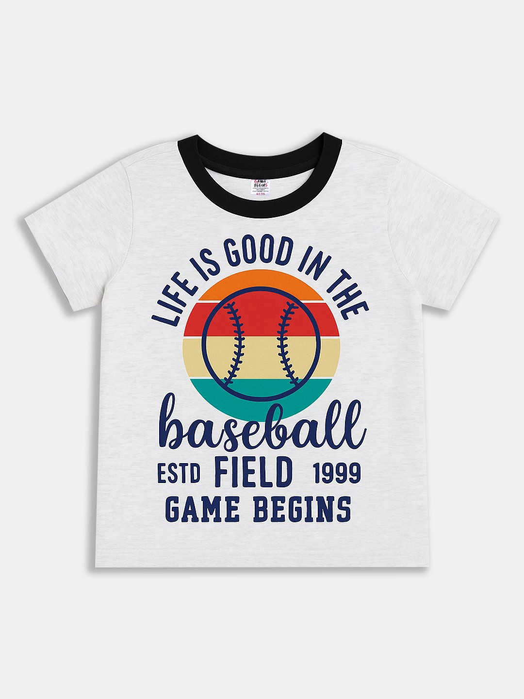 Here&Now X Game Begins Boys Typography Printed T-shirt