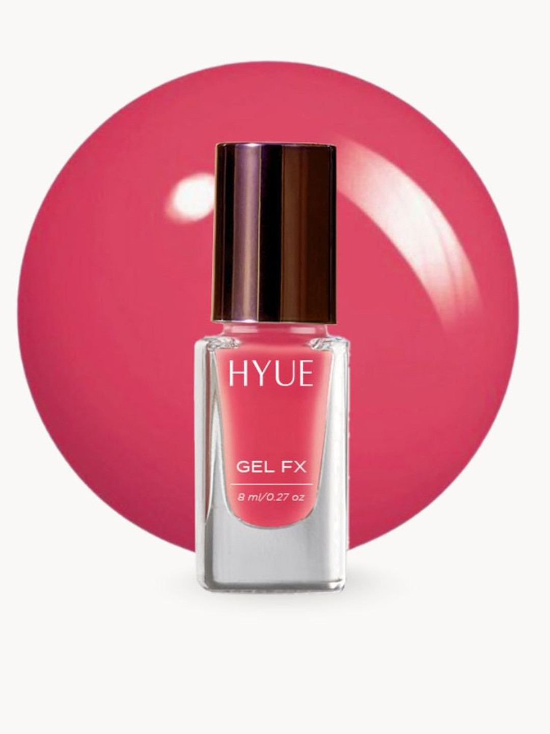 HYUE Gel FX Nail Paint Strawberry Quick Dry and Chip Resistant - 14 Day Long Wear-8ml