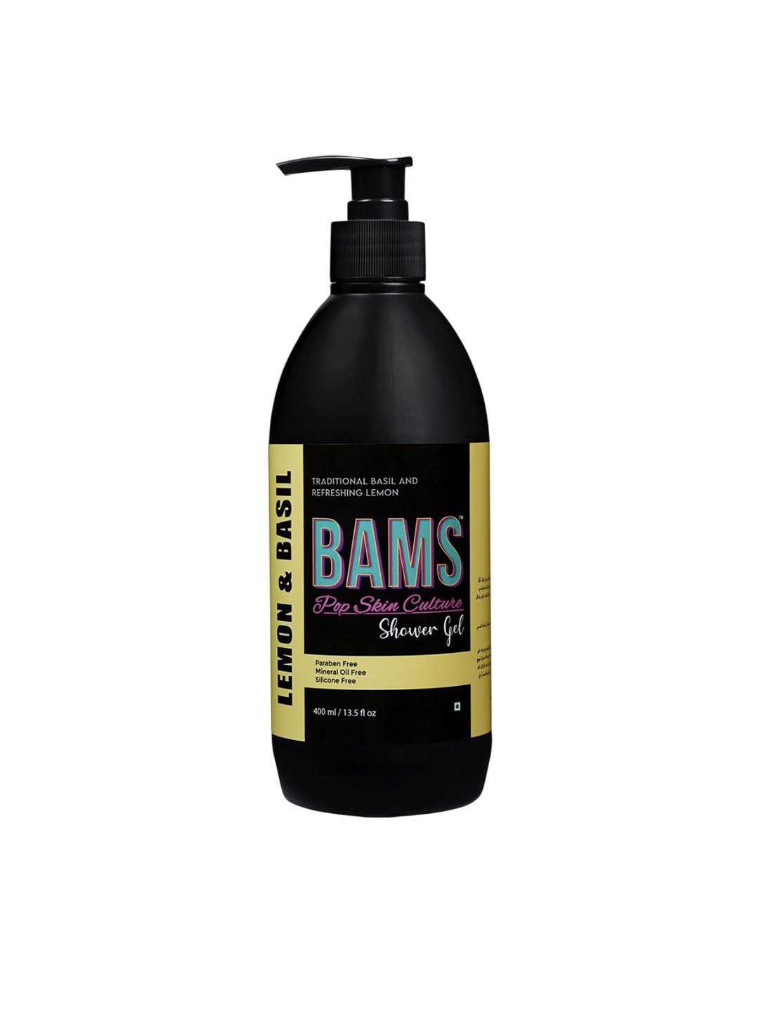 BAMS POP SKIN CULTURE Lemon & Basil Shower Gel For Hydration -  400 ml