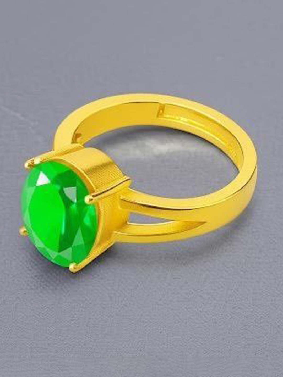 SHIMAK Gold-Plated Artificial Stones Studded Finger Ring