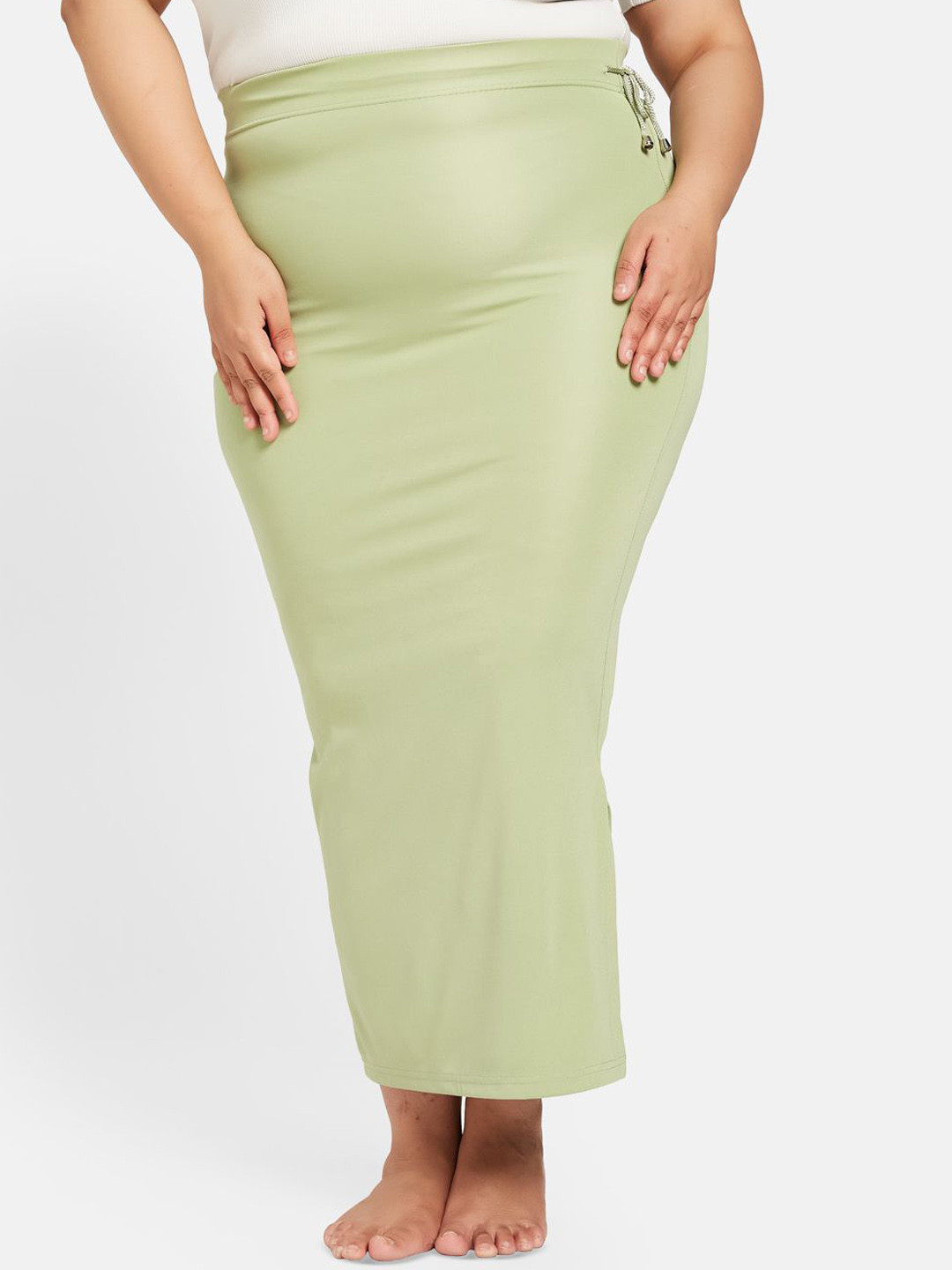 G Heist Women Plus Size Seamless Saree Shapewear with Side Drawstring