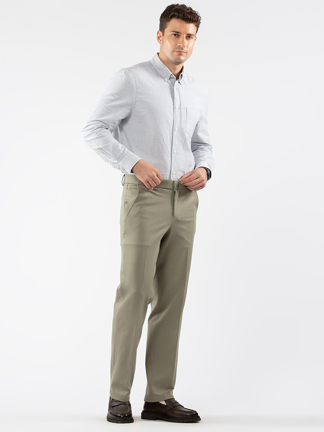 LOVE PANGOLIN Straight-Fit Work Trousers