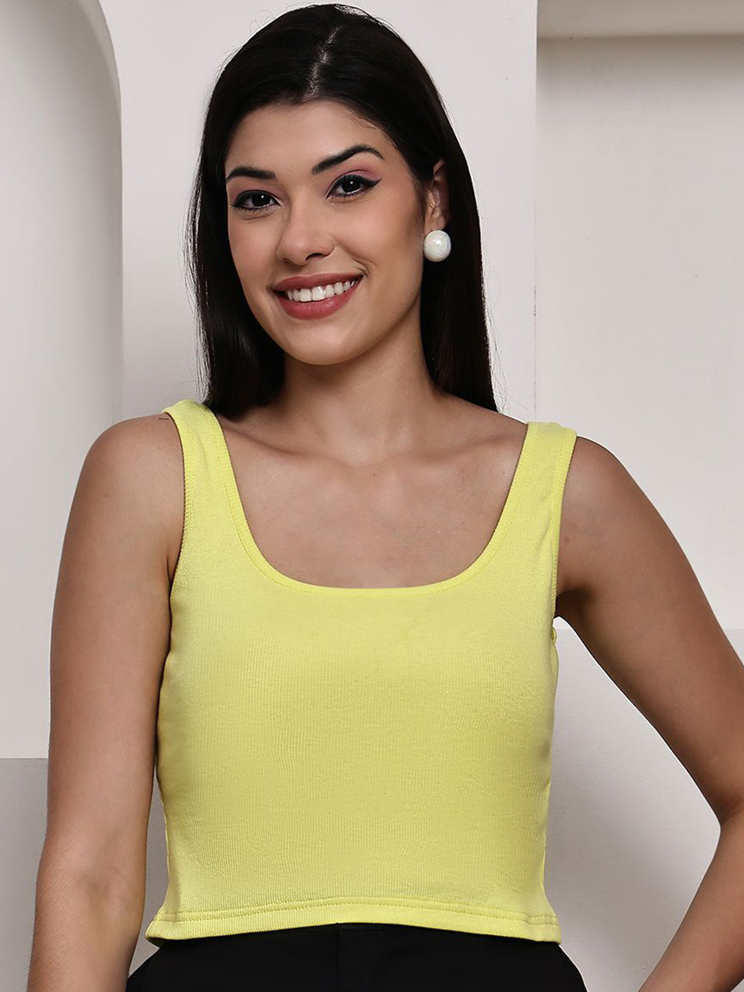JAKANARY Women Sleeveless Tank Crop Top
