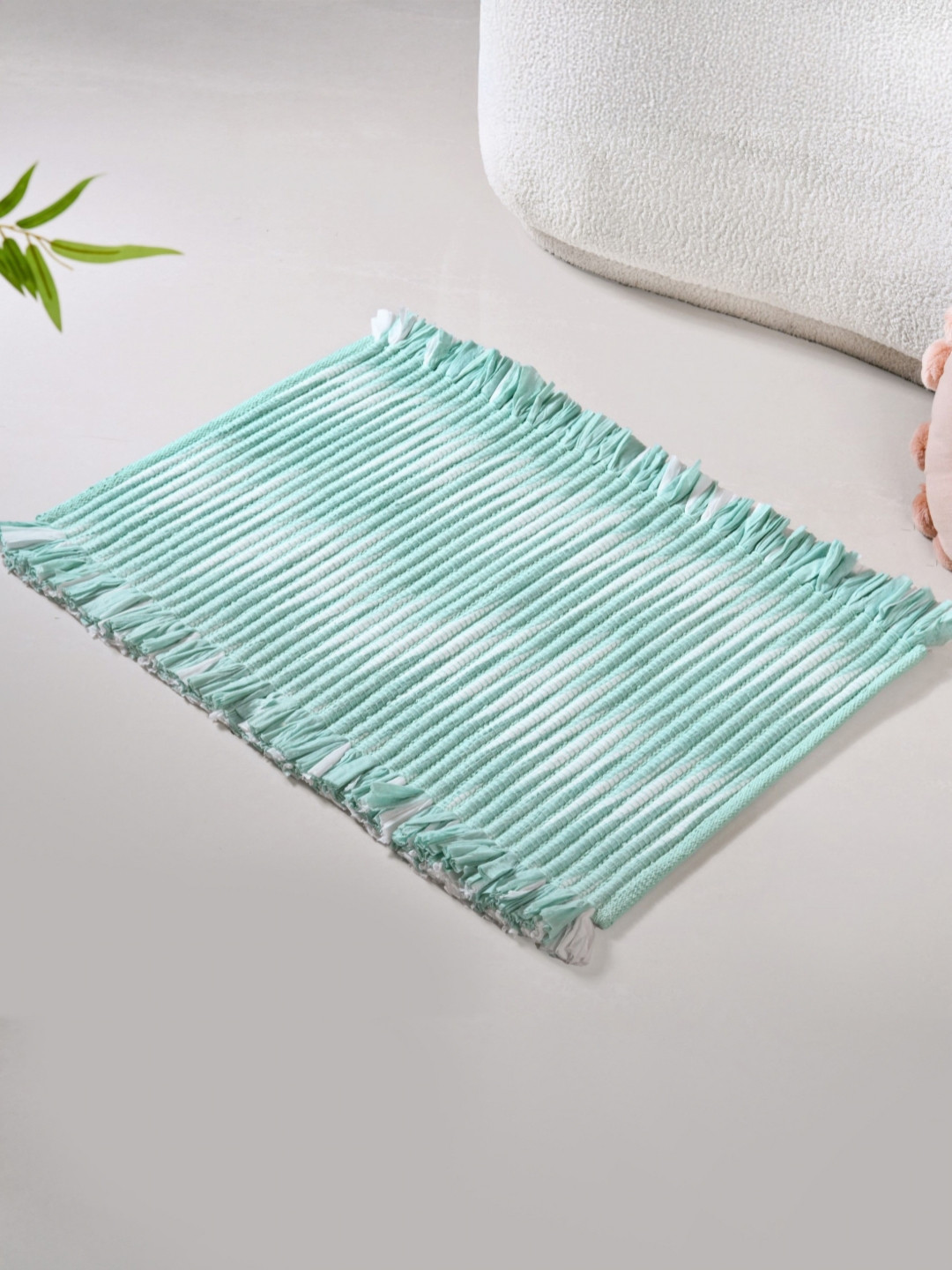 Nestasia Blue & White Chevron Anti-Skid Doormat