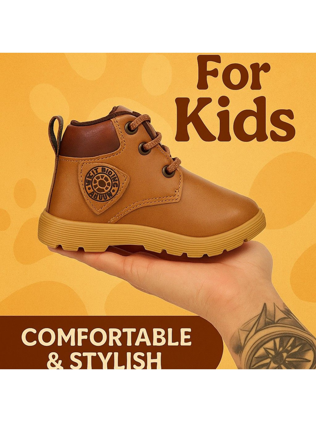 DRACKFOOT Boys Brown Mesh Loafers