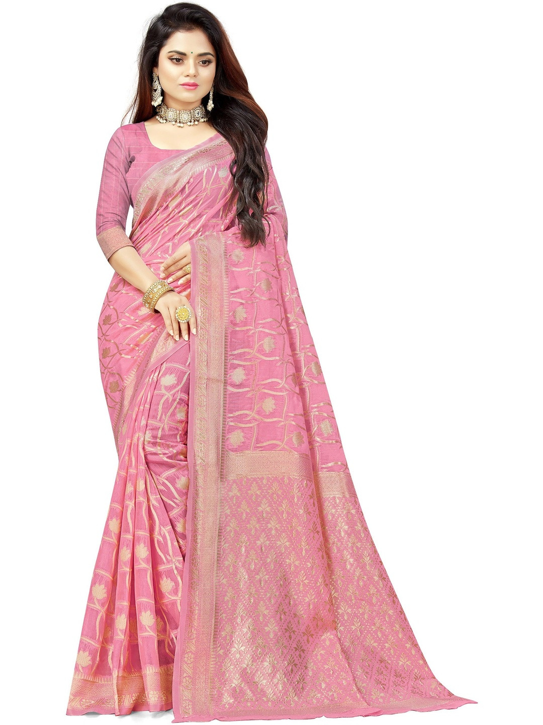 Moda Rapido Banarasi Pure Cotton Saree
