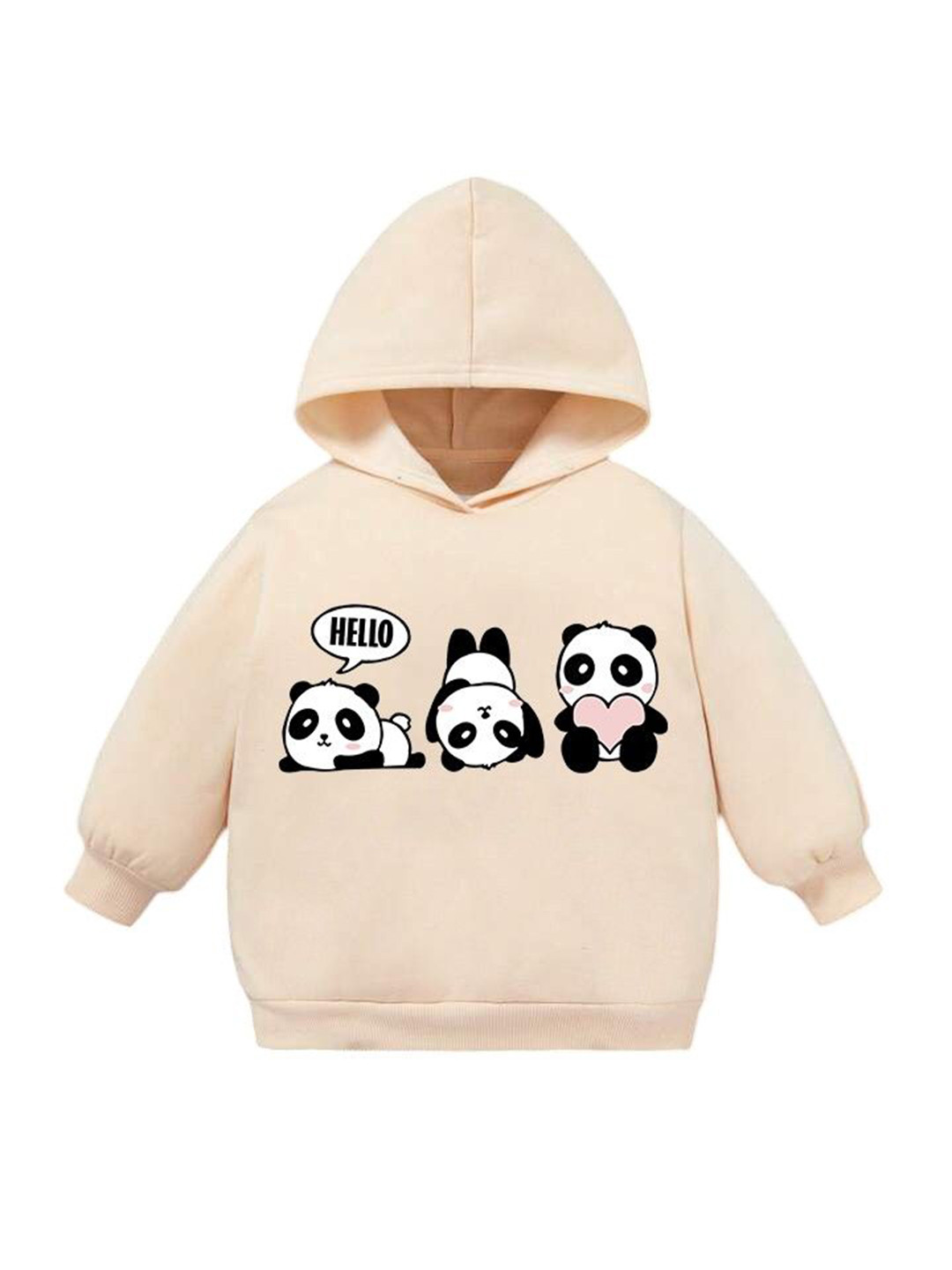 TABADTOD Kids Panda Printed Sweatshirt with Hooded Heck