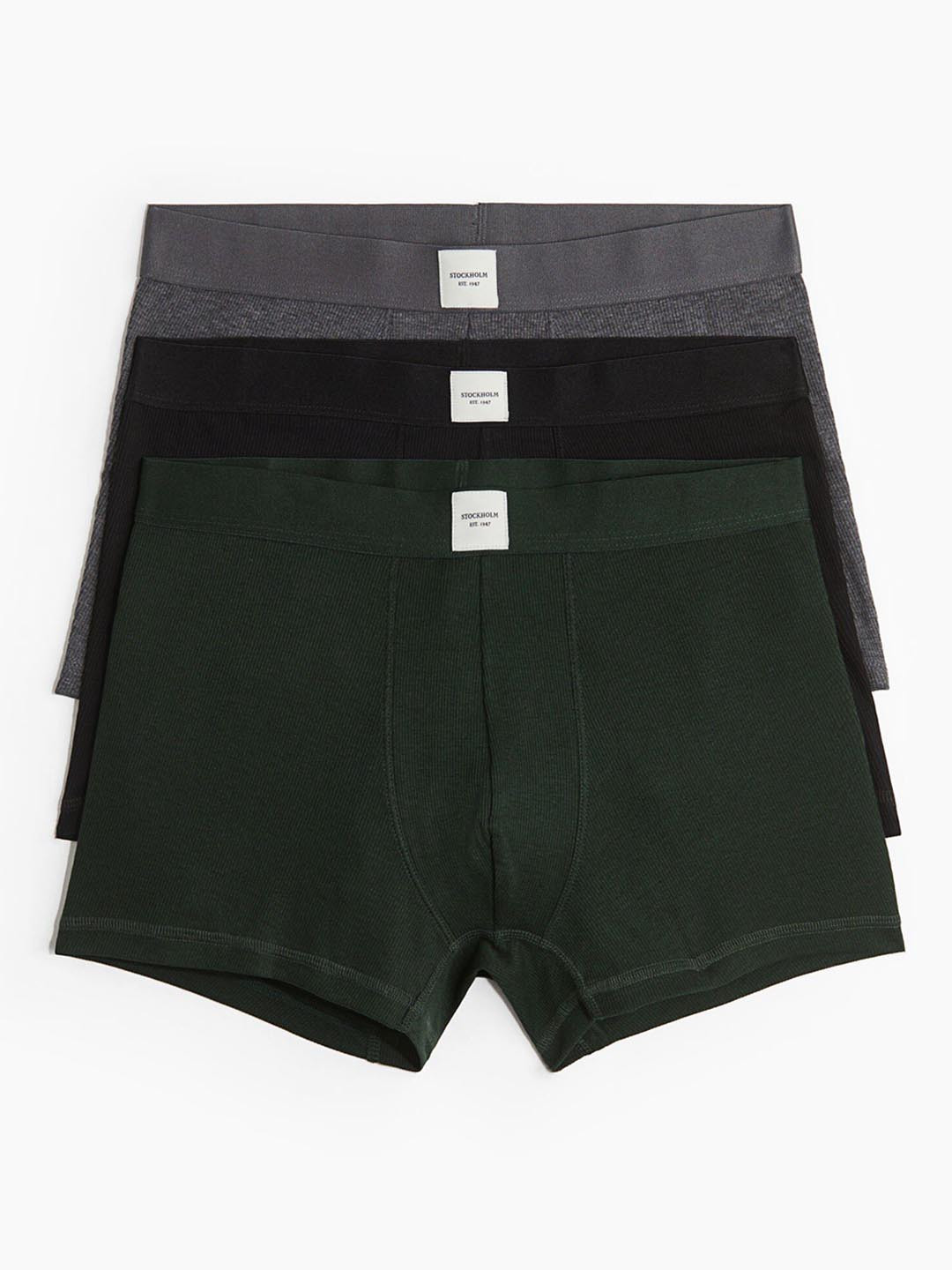 H&M 3-Pack Short Trunks With Lycra