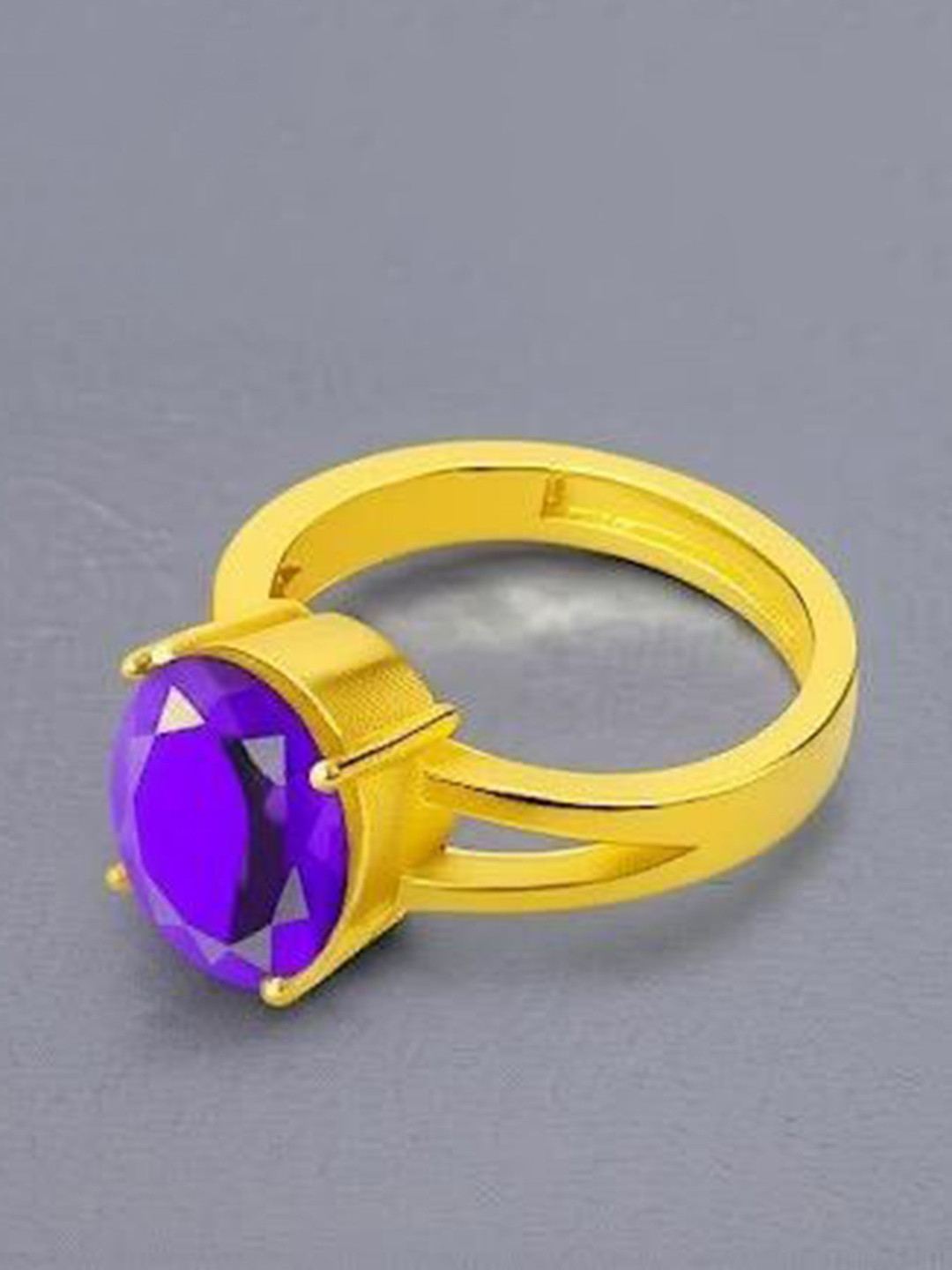 PANKHIL Gold-Plated Artificial Stones Studded Finger Ring
