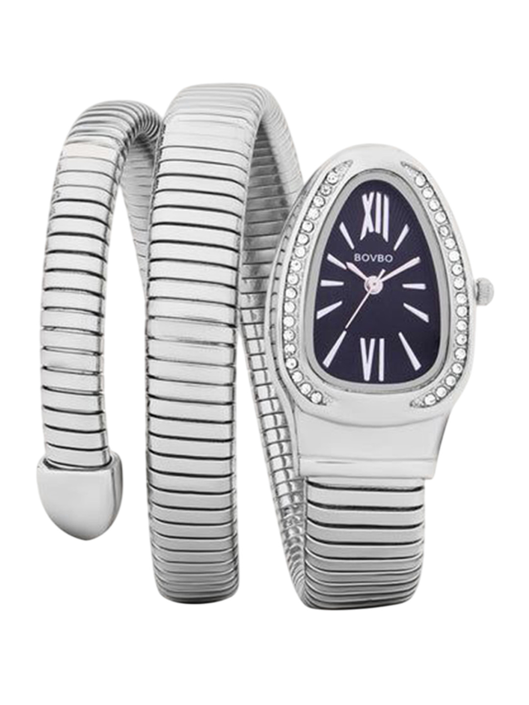 ZAADRAN Unisex Printed Dial & Stainless Steel Straps Digital Automatic Watch Le Serpent