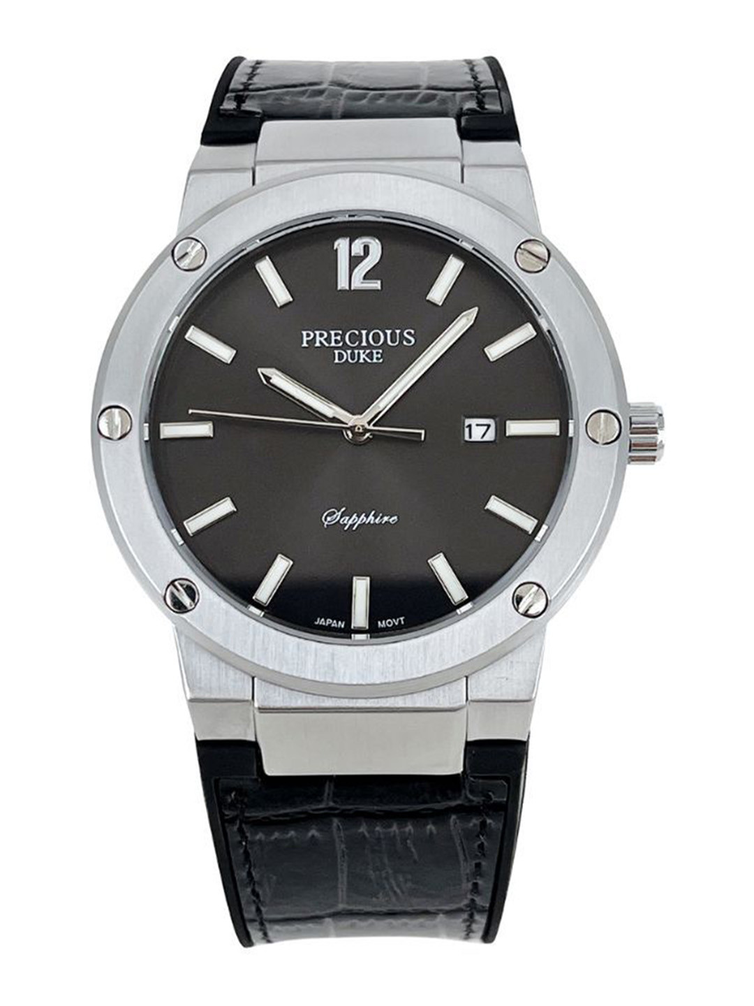 Precious Duke Men Leather Straps Analogue Watch PD_849272237484_Black_30