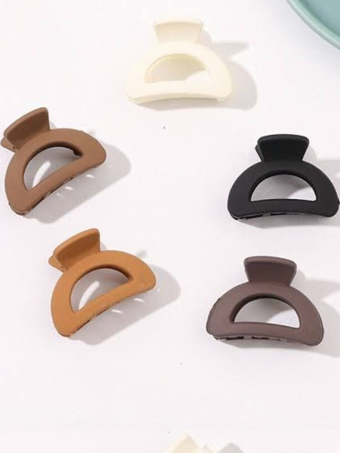 DIVASTRI Women Matte D-Shape Claw Clips Pack of 5