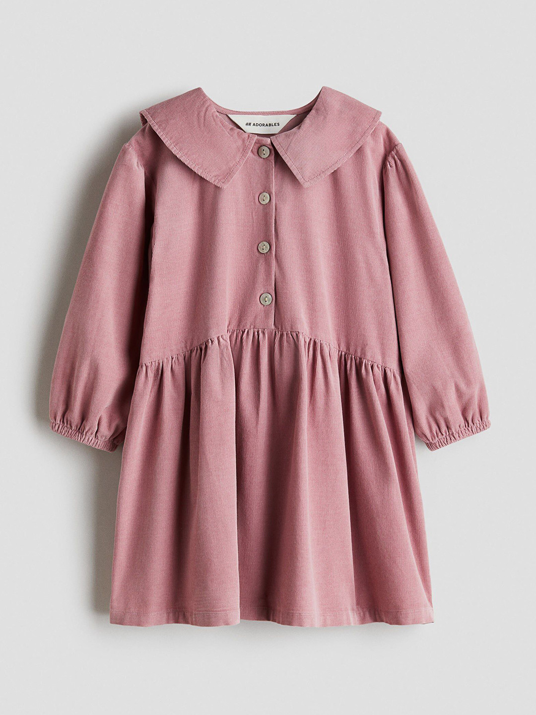 H&M Girls Pure Cotton Corduroy Sailor Dress
