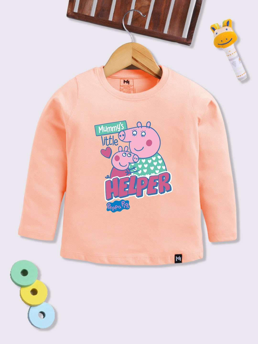 YK X Minute Mirth Infant Girls Peppa Pig Printed Cotton T-shirt