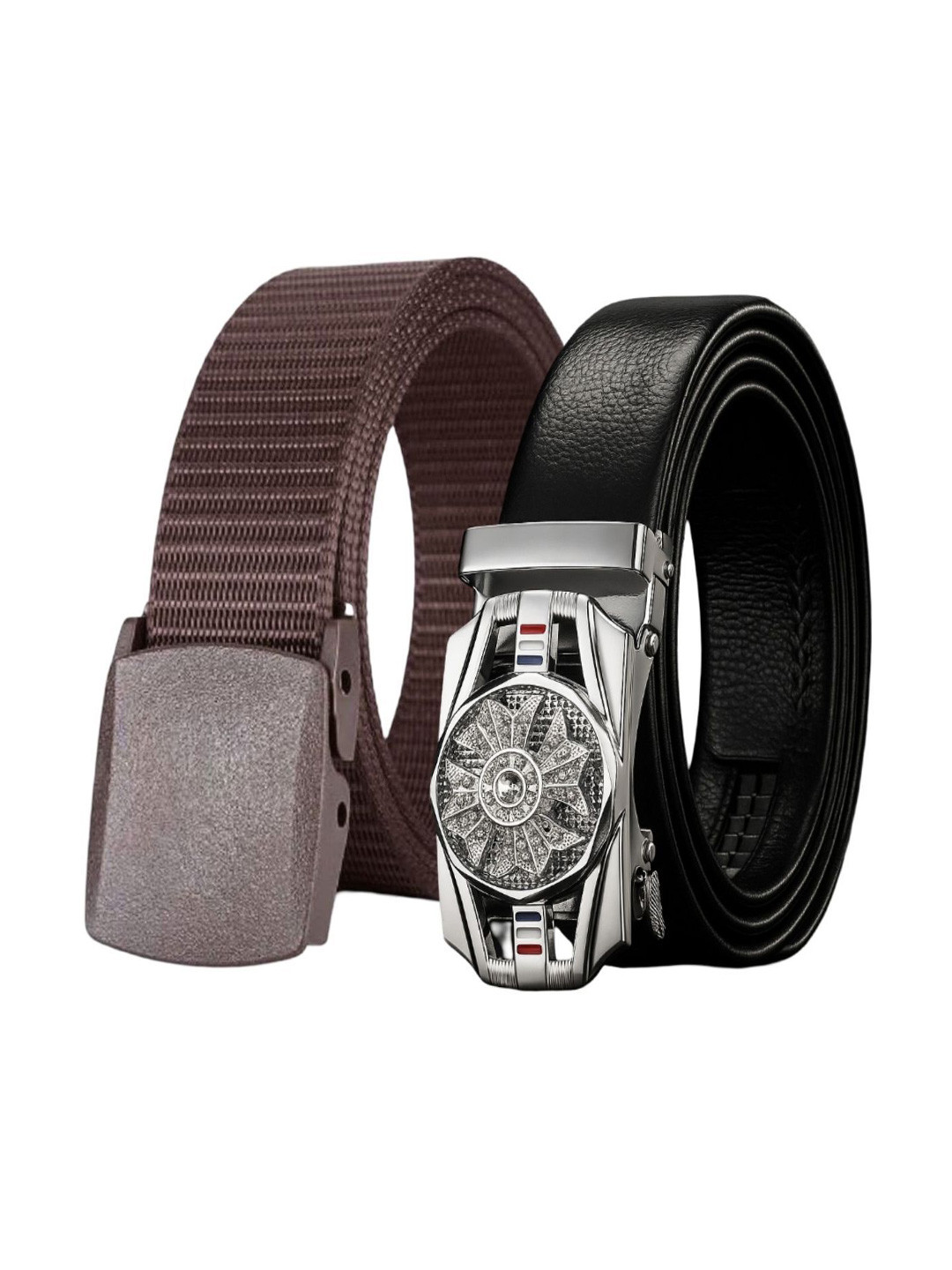Niddleman Men Set Of 2 Slider Buckle Belt