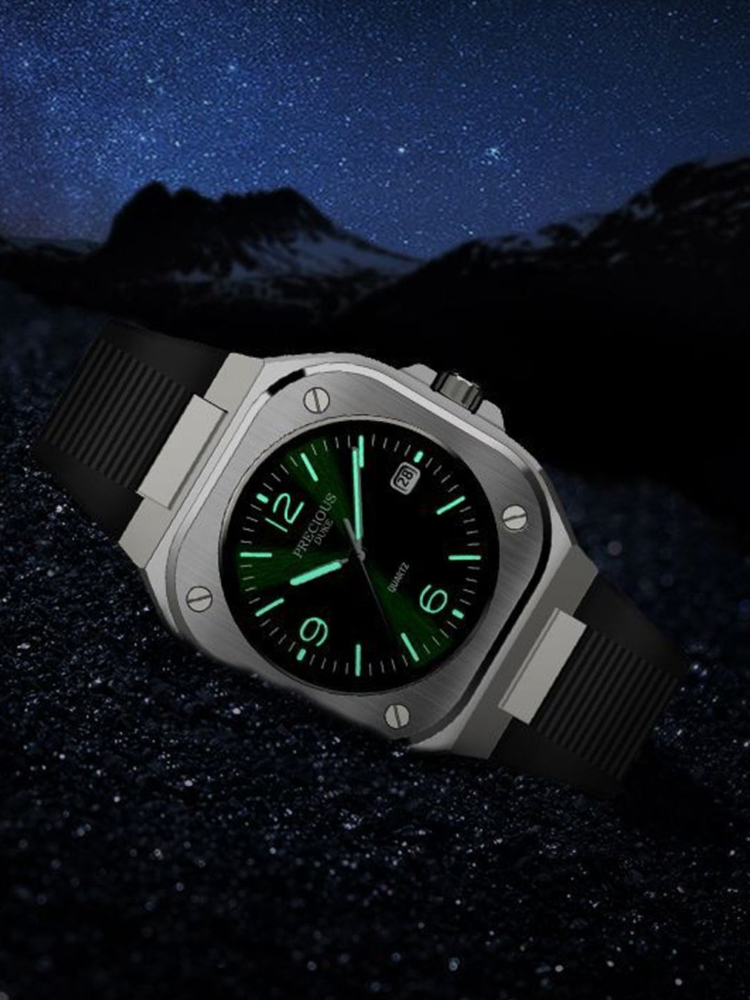 Precious Duke Men Dial & Straps Analogue Watch PD_844728028811_Black_38