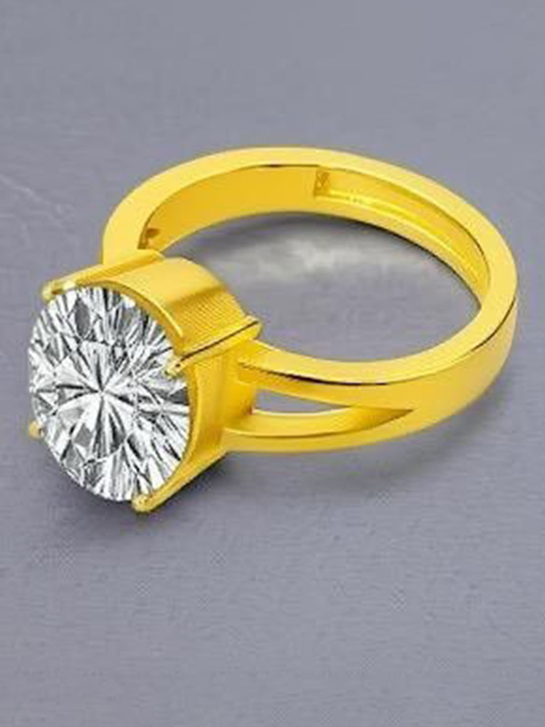 Fashionable Village Gold-Plated Artificial Stones Studded Ring