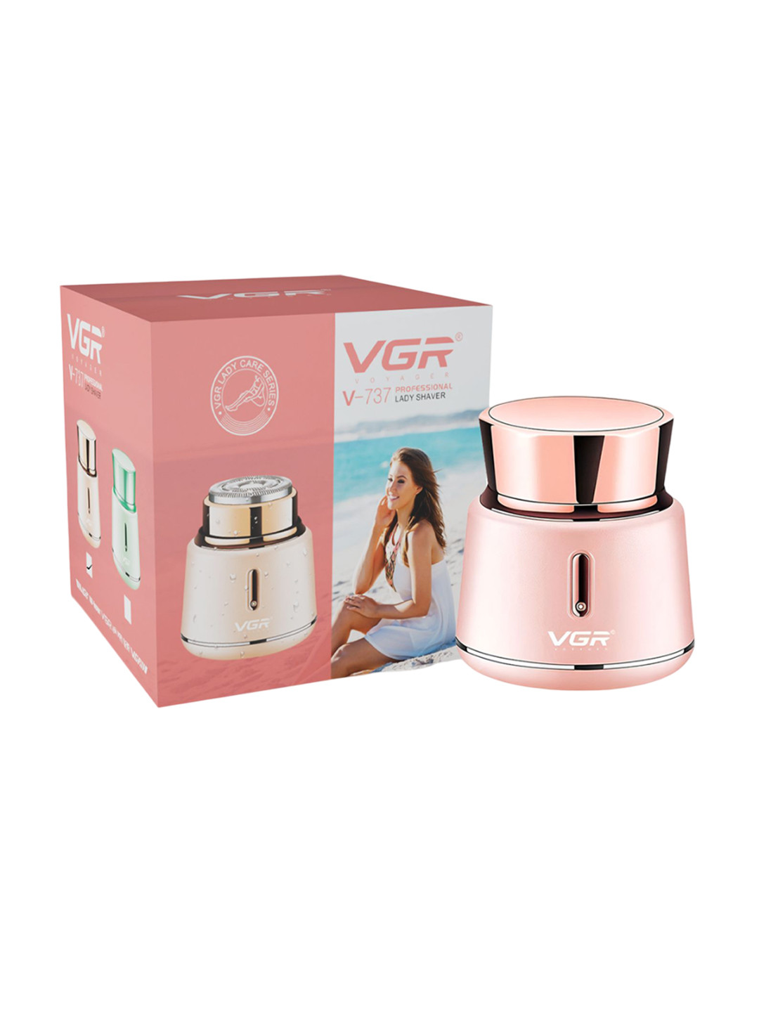 VGR V-737 Professional Rechargeable Lady Shaver - Pink