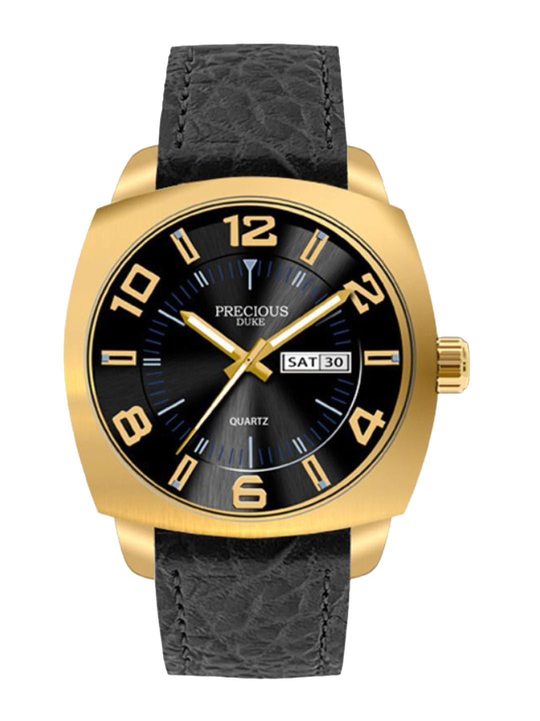 Precious Duke Men Leather Straps Analogue Watch PD_775364952911_Black_58