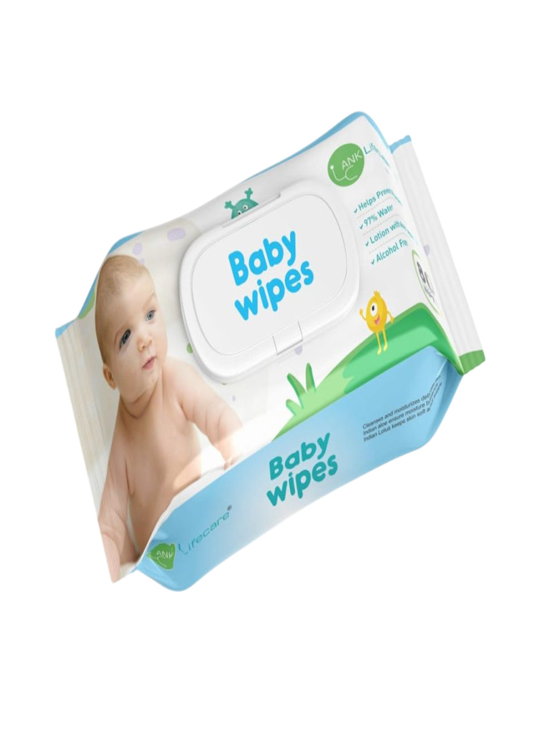 ANK Lifecare Baby Wipes With Aloe Vera & Vitamin E - 80Pcs