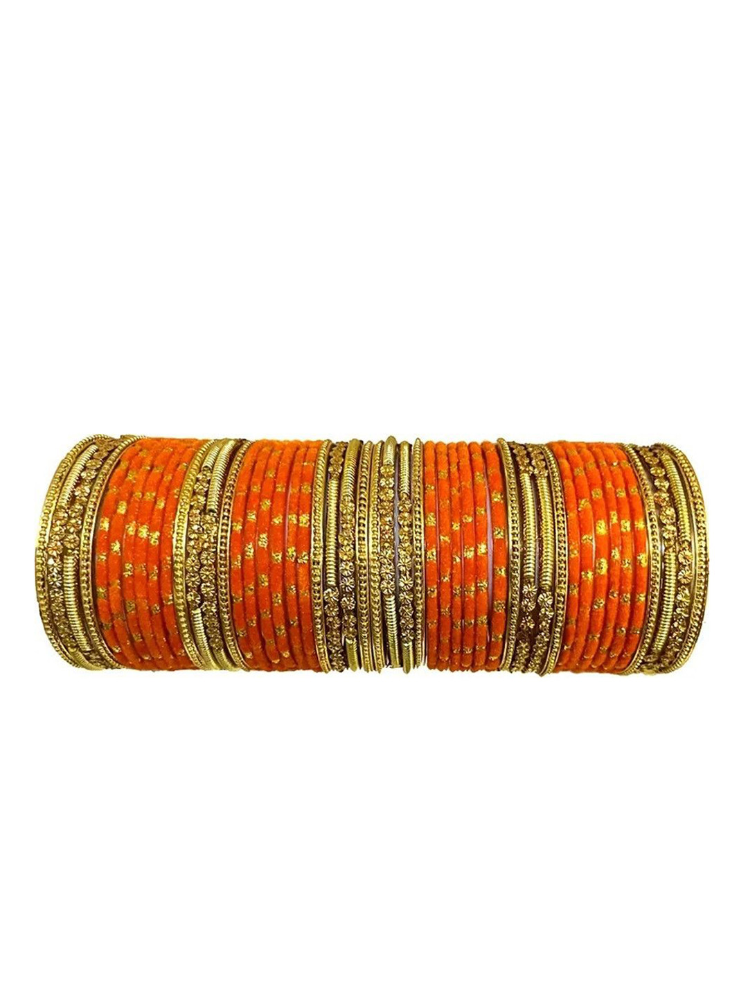 THE BLAZZE Set Of 48 Artificial Stones Studded Bangles