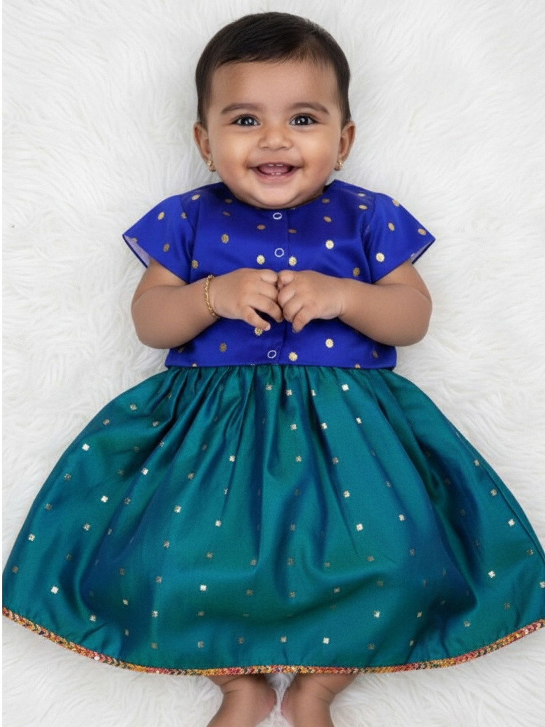 Sangria Girls  Zari Lehenga and Blue Blouse Set