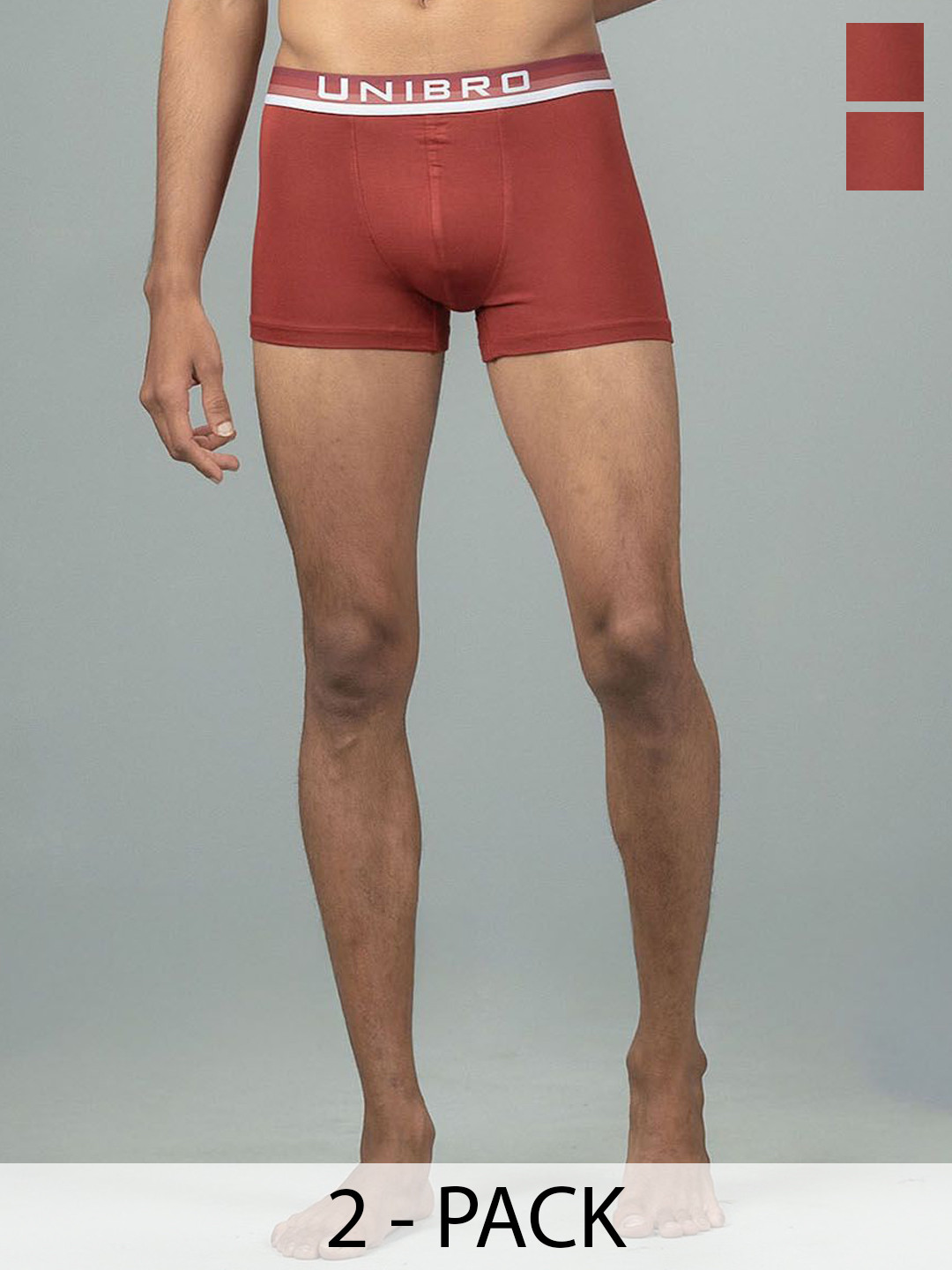 Unibro Men Pack Of 2 Modal Micro Elastene Stretch Trunk TNCL-TRNK-PM1_2P-S