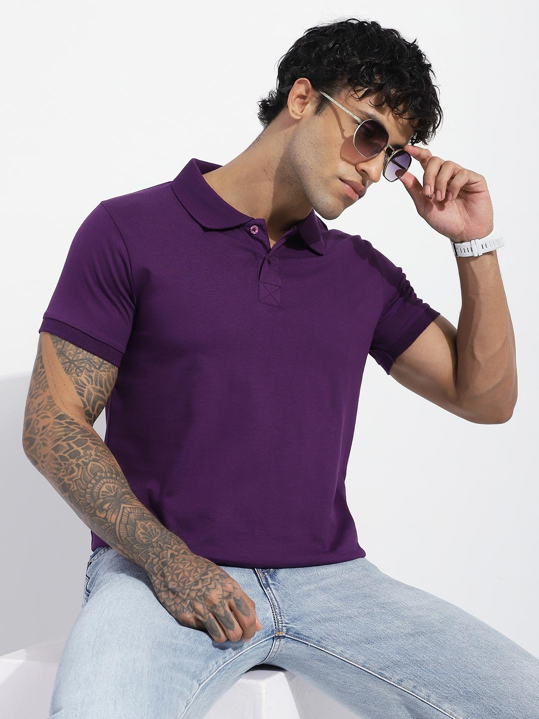 DILLINGER Men Regular Fit Short Sleeve Solid Polo Tshirt