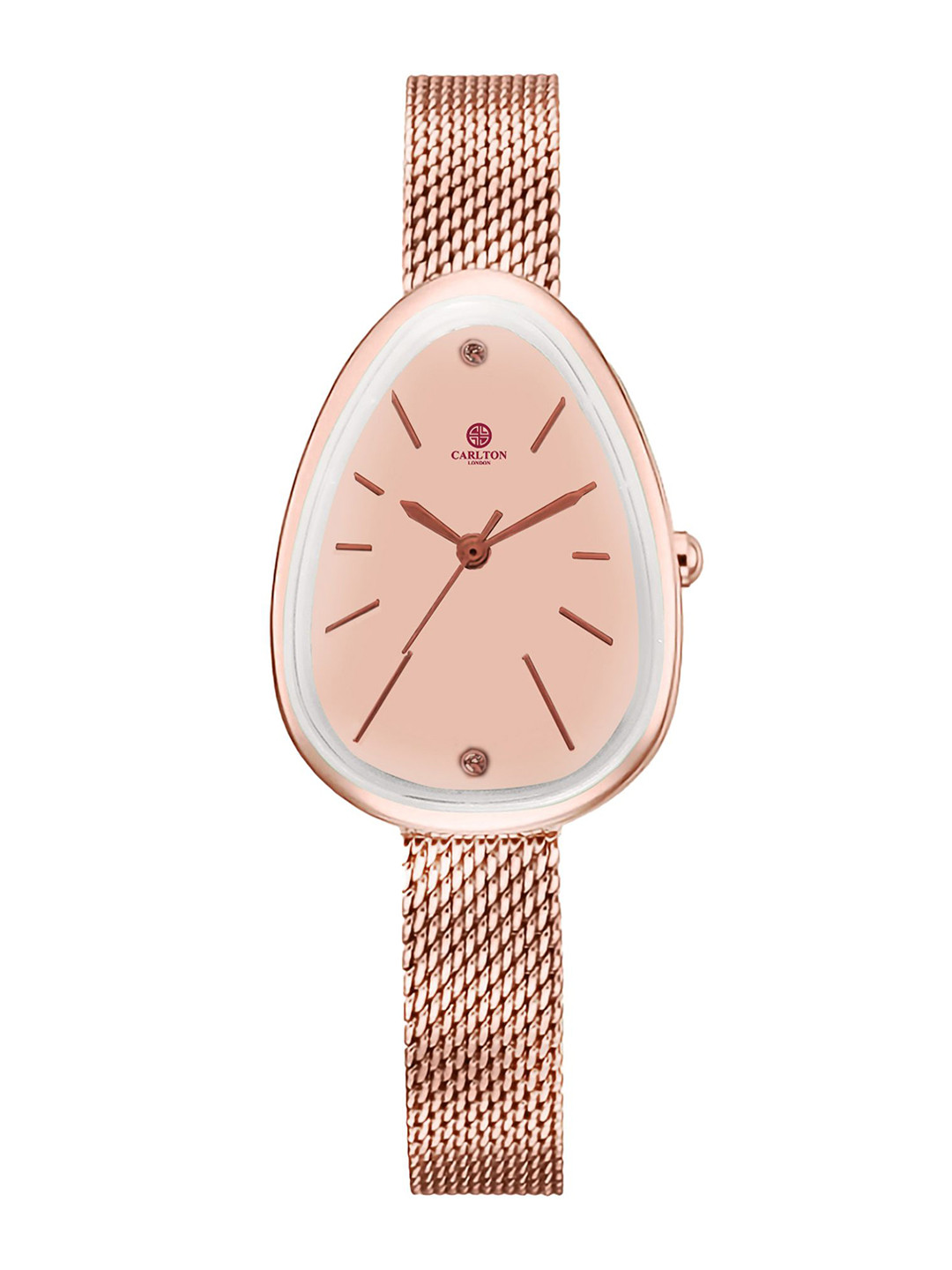 Carlton London Eleanor Women Stainless Steel Bracelet Style Strap Analogue Watch CLWEL-RG