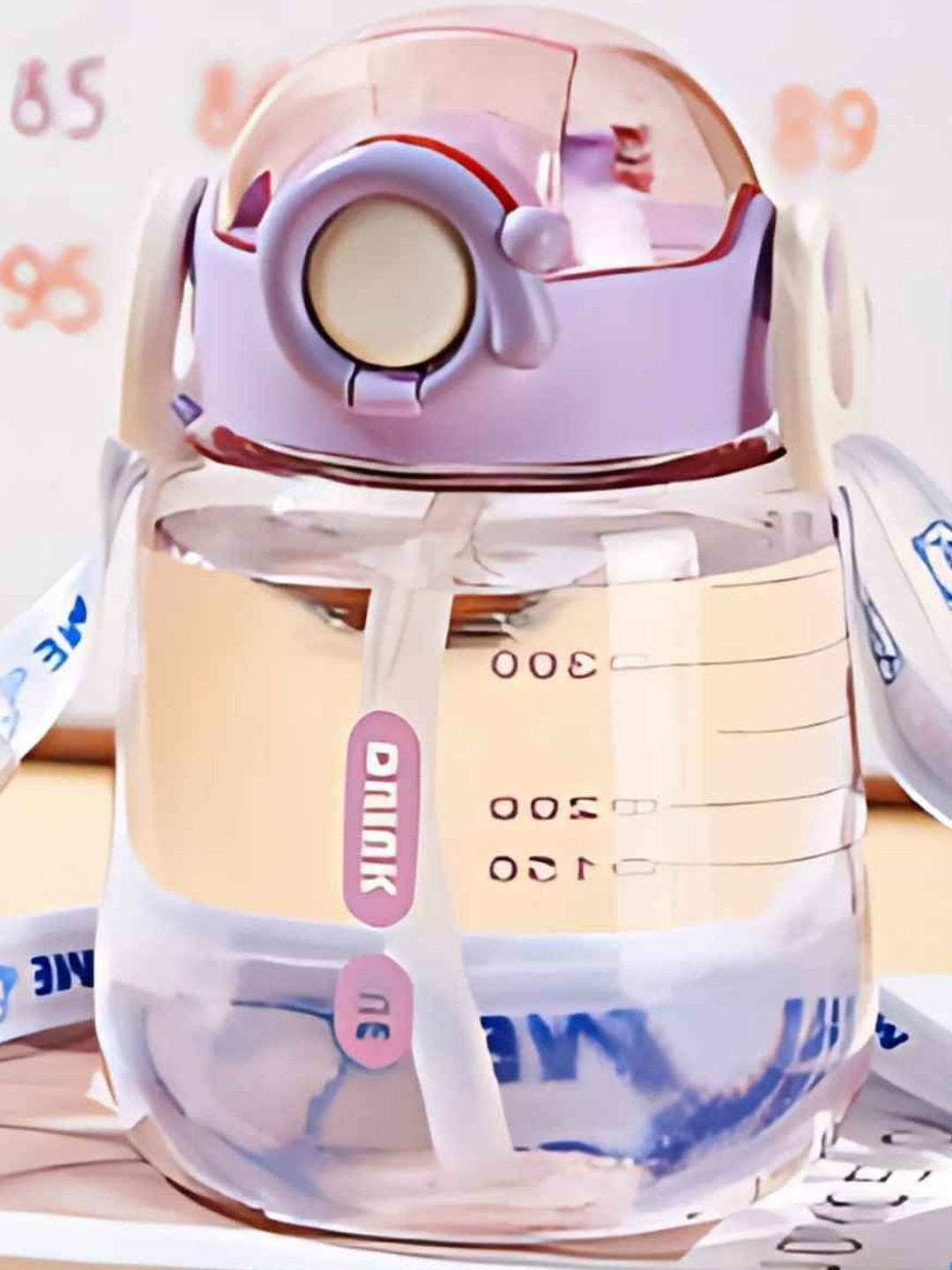 Sun & Shine Purple & Cream-Coloured Plastic Water Bottle