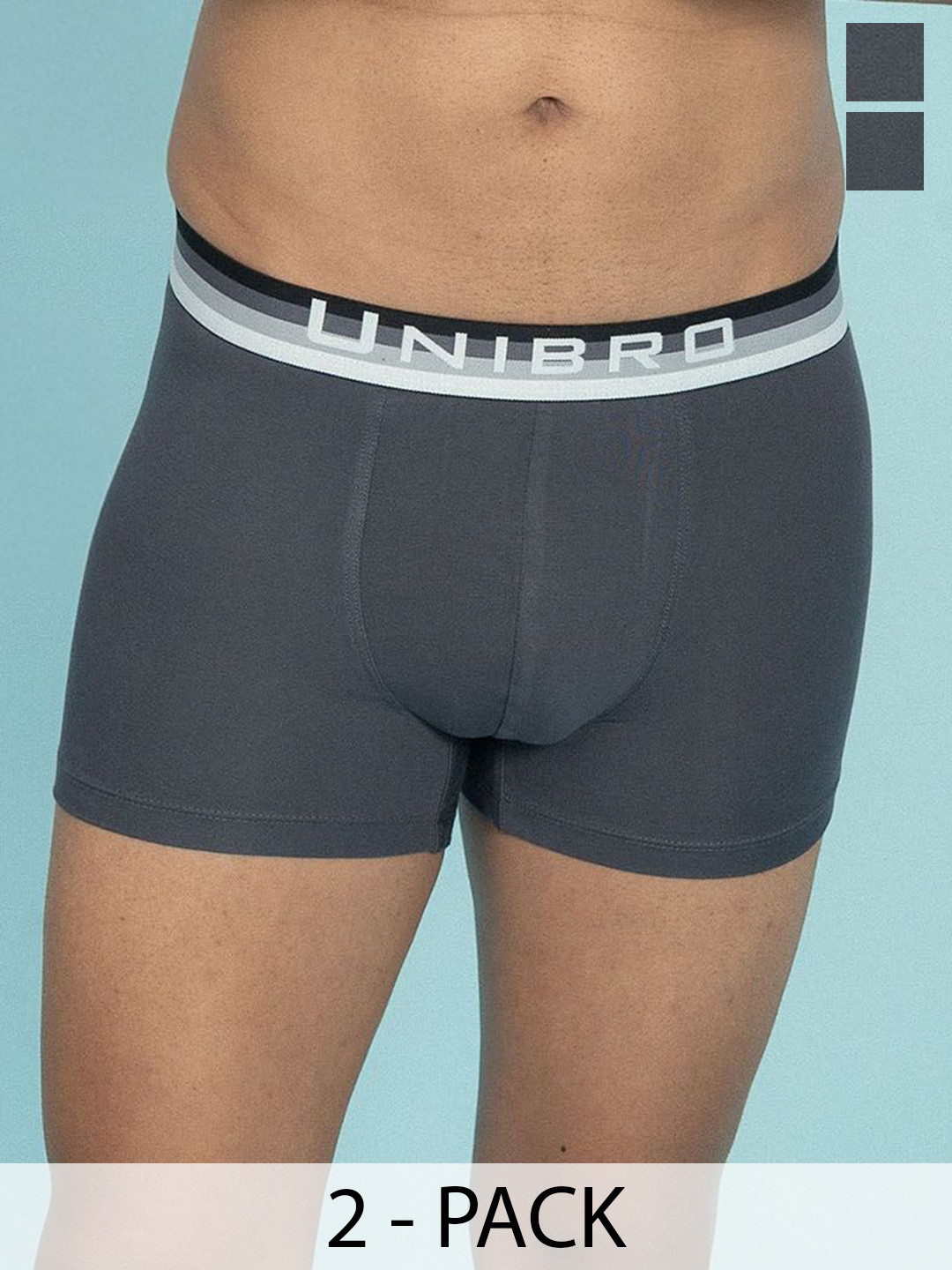 Unibro Men Pack Of 2 Mid-Rise Trunks TNCL-TRNK-PM5_2P-XL