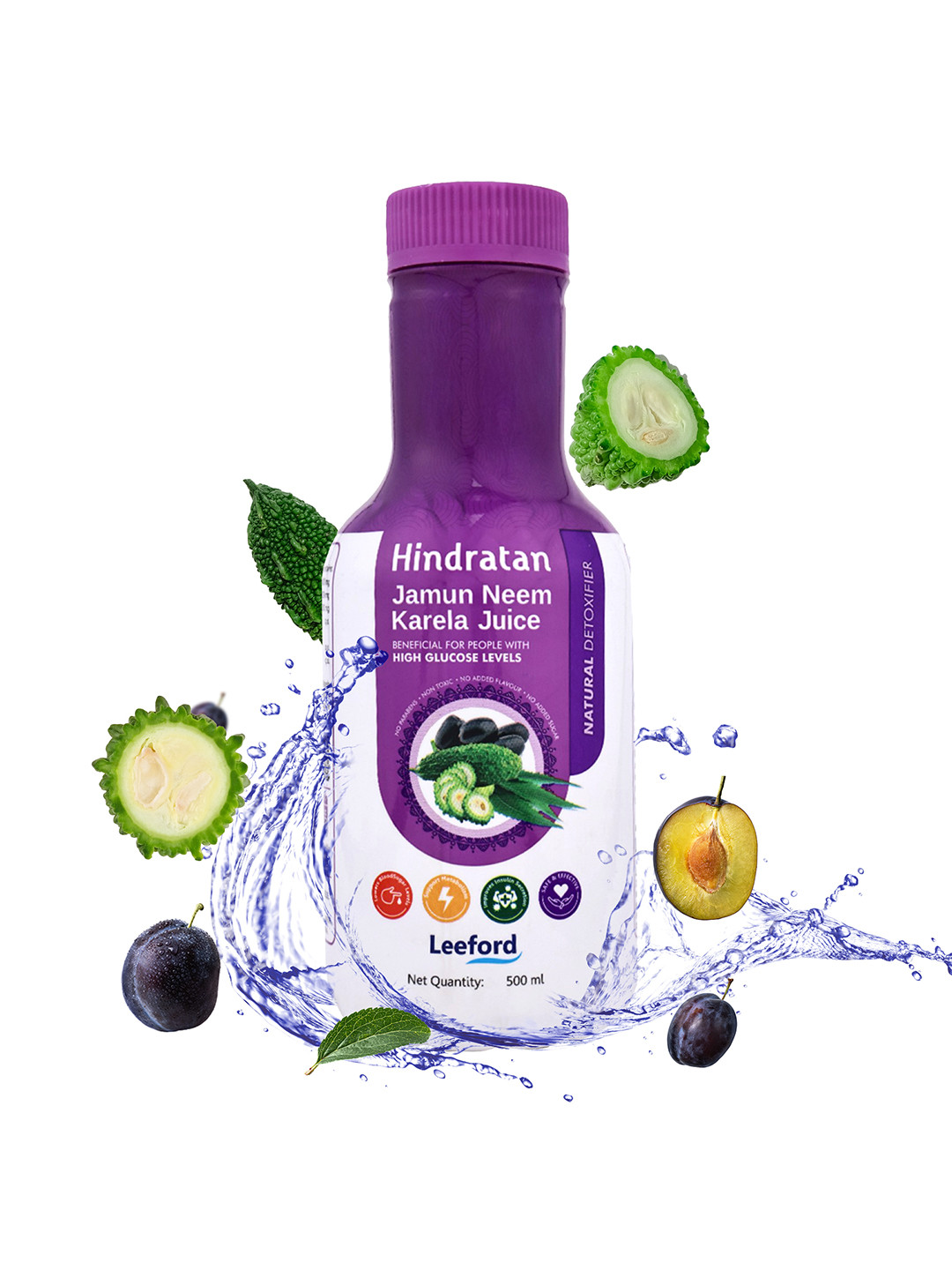 Hindratan Jamun Neem Karela Juice - 500 ml