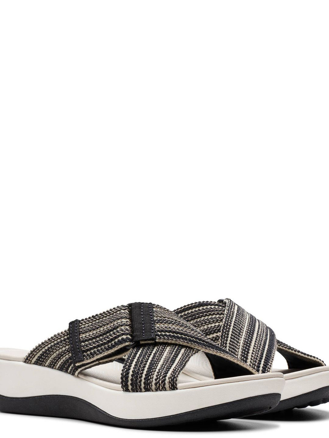 Clarks Women Woven Design Open Toe Wedge Heel Sandals