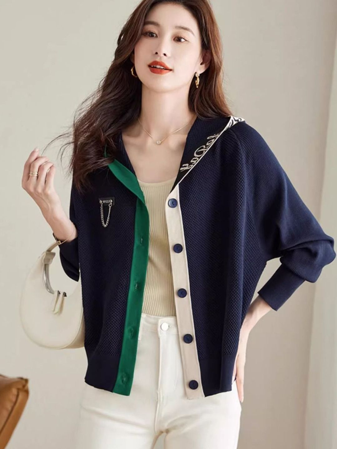 StyleCast Men Ribbed Hooded Button Detail Cardigan Sweater