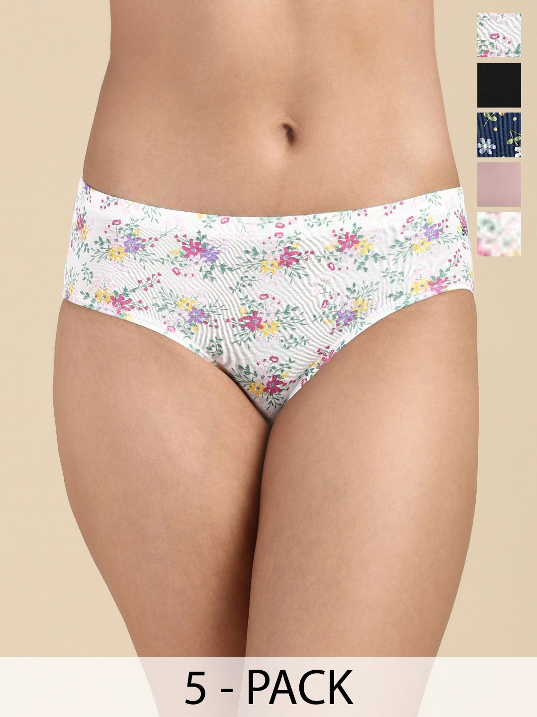 &CIRCUS Women's Pack Of 5 Airsoft Bare Hipster