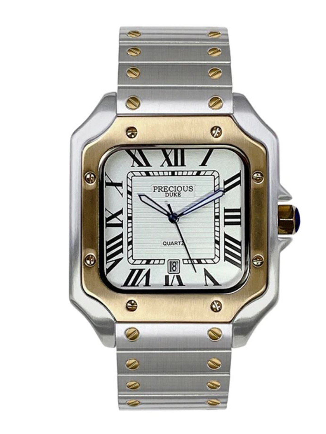 Precious Duke Men Dial & Leather Straps Analogue Watch PD_764040437515-Silver