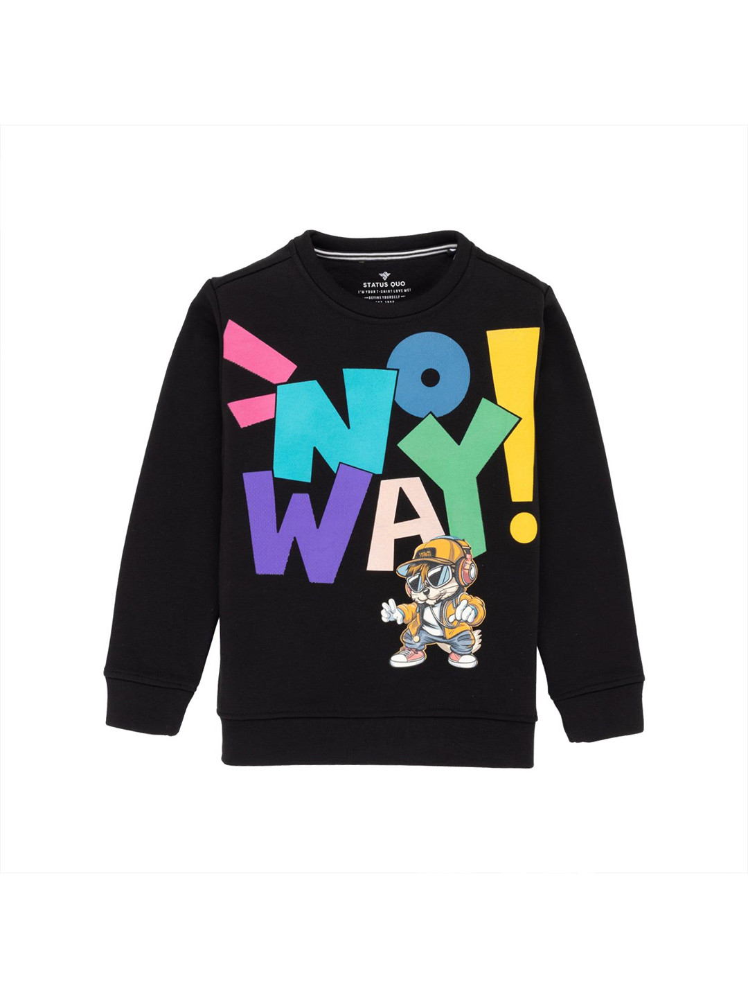 Status Quo Boys Front Typography Print Fleece Full Sleeve Sweatshirt