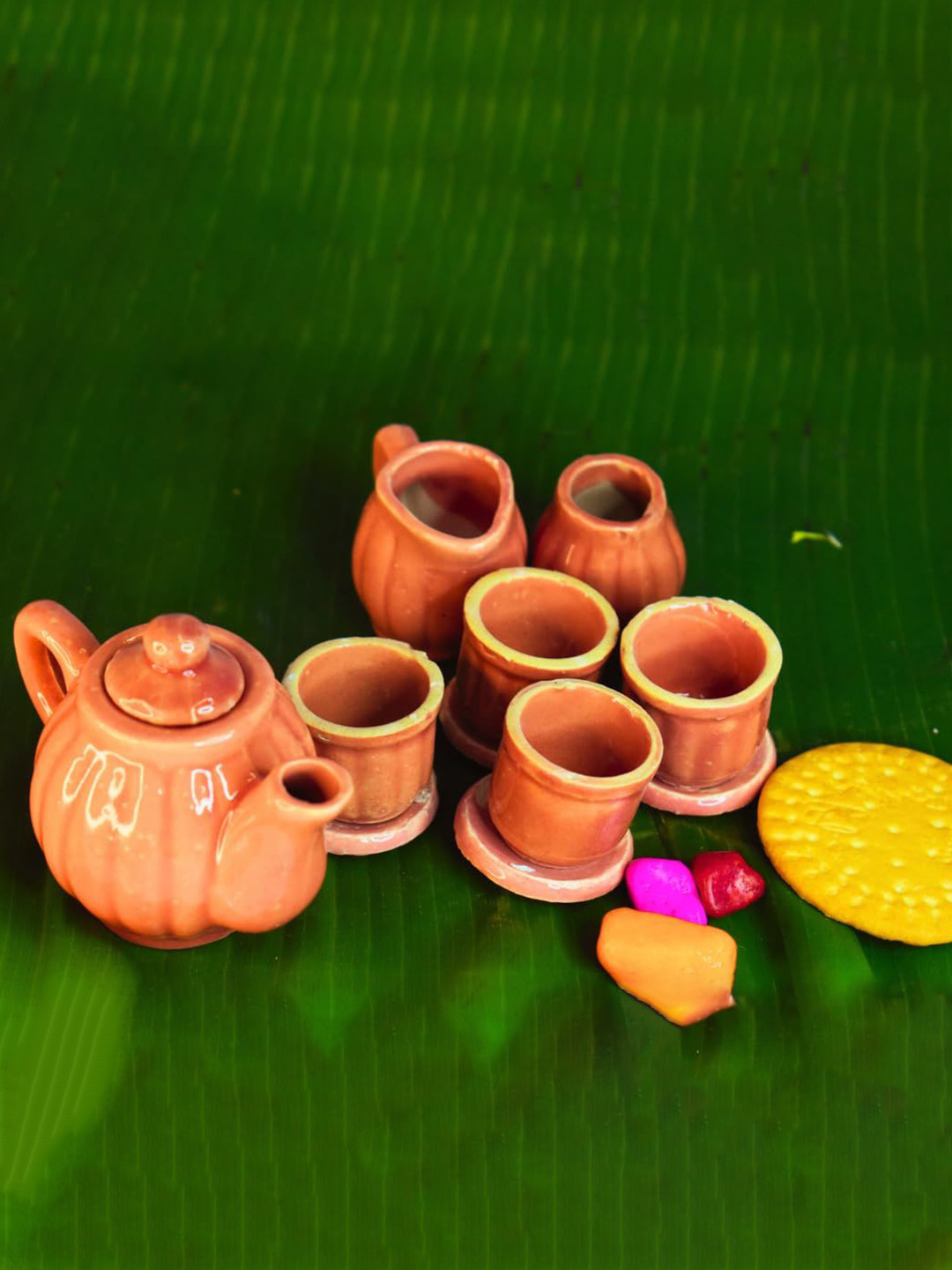 TheYUGO Kids Ceramic Tiny Toy Tea Set