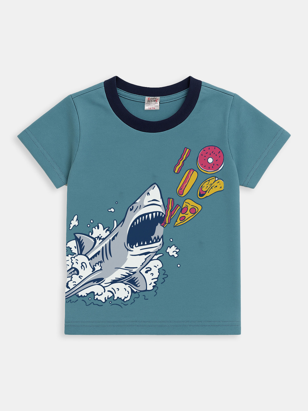 Here&Now X Game Begins Boys Printed Rapid-Dry Pure Cotton T-shirt