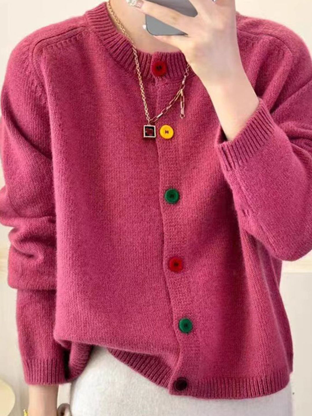 StyleCast Men Round Neck Long Sleeves Cardigan Sweater