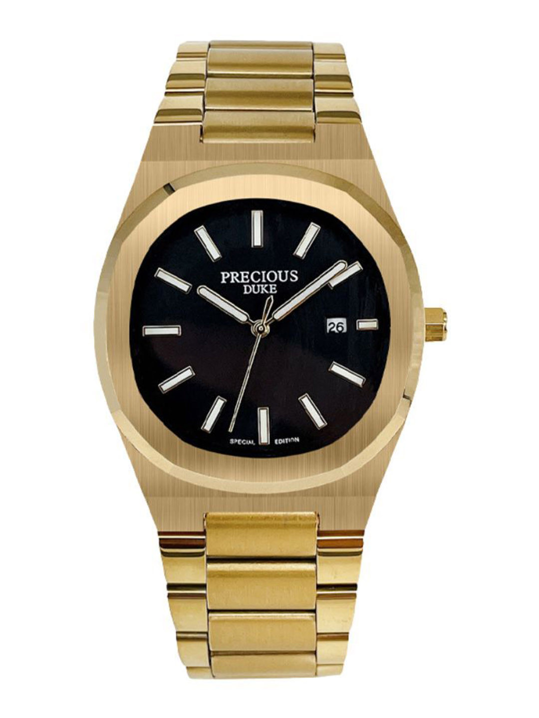 Precious Duke Men Dial & Stainless Steel Straps Analogue Watch PD_827230848553_Black_79