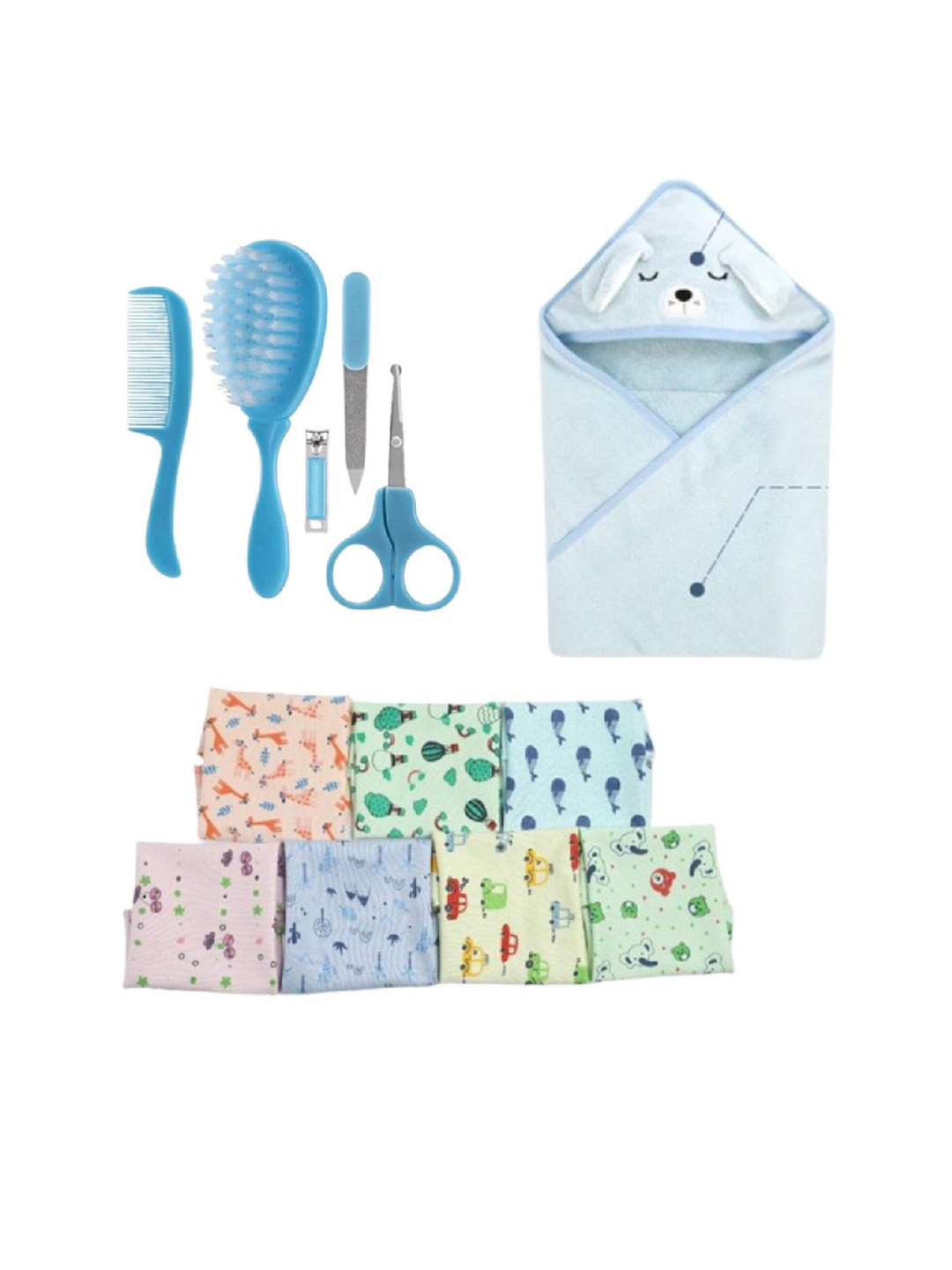 Kalra Magic Set Of 5 Hanky, 1 ps Grooming kit, 1 Towel Baby Care Kit