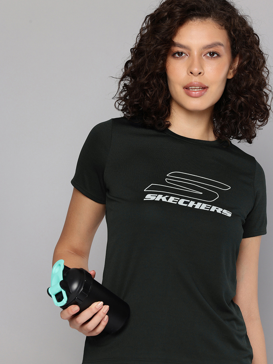 Skechers Brand Logo Printed Performance Running T-shirt