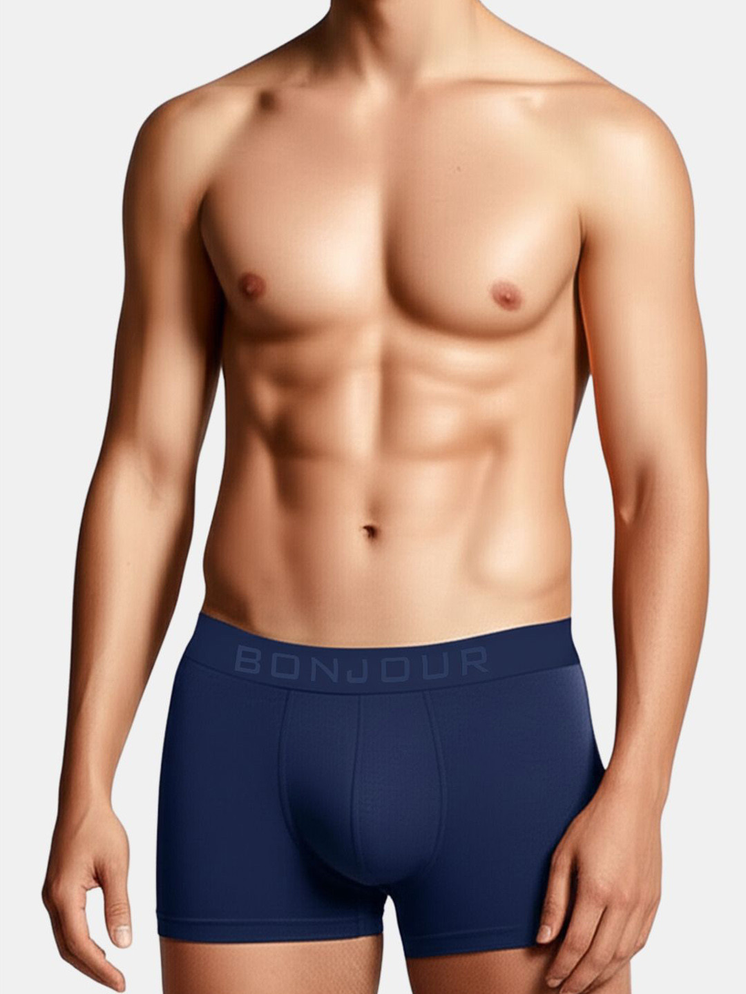 Bonjour Men Low-Rise Short Trunk BJ10014-S-Navy