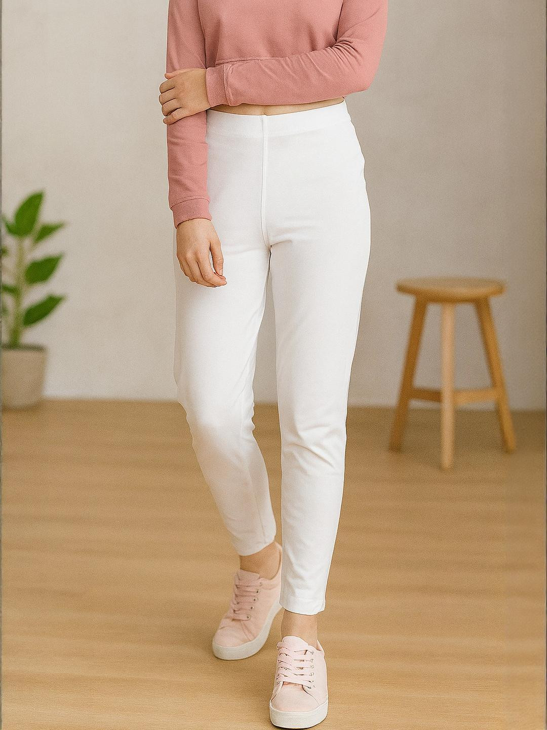 Dollar Missy Women Stretchable Relaxed Straight Fit Trousers